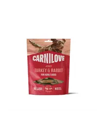 CARNILOVE Jerky Snack Turkey & Rabbit snack pentru câini 100 g