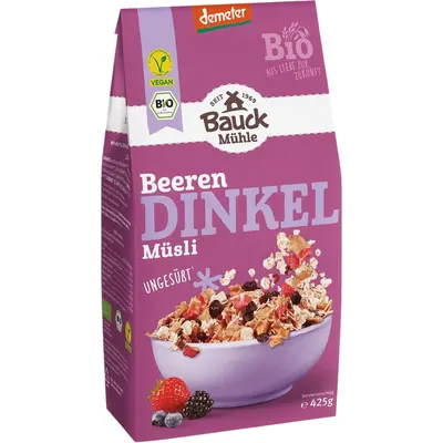 Musli din Spelta cu Fructe de Padure fara Zahar Adaugat Demeter Ecologic/Bio 425g