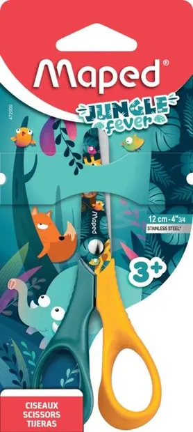Foarfece Maped Jungle Fever - 12 cm, galben