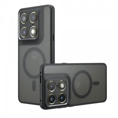 Husa MagSafe pentru Motorola Edge 70 Ultra / Signature, Techsuit, PureFrost, Neagra Satinata