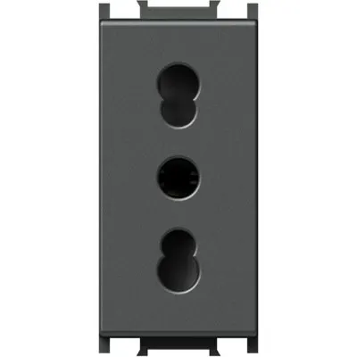 Modul Priza simp 16A 1m antracit negru, TEM Modul TEM-VM30AT-U