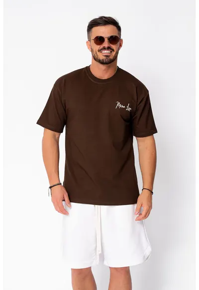 Tricou Mona Lisa imprimat Brown 22050 - Maro