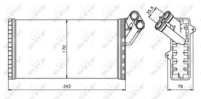 Schimbator caldura incalzire habitaclu (170x299x42) CITROEN EVASION, JUMPY; FIAT SCUDO, ULYSSE; LANCIA ZETA; PEUGEOT 806, EXPERT 1.6-2.1D intre 1994-2006