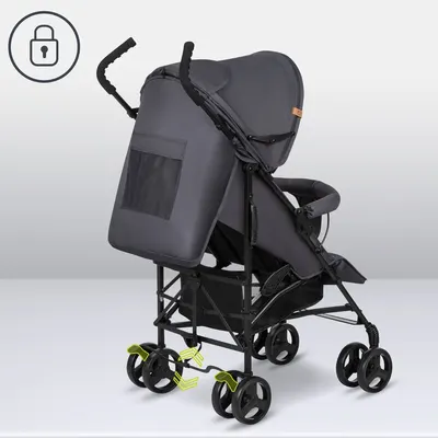 Carucior sport Lionelo Elia Cu plasa de tantari, Standard de siguranta EN1888-1 Gri inchis