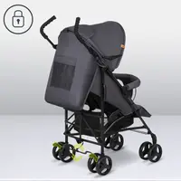 Carucior sport Lionelo Elia Cu plasa de tantari, Standard de siguranta EN1888-1 Gri inchis