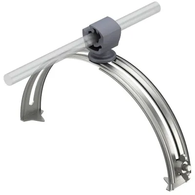 Suport pentru conductor pe acoperis pentru tigla de coama, 185-260 mm, Rd 8-10, A2 Obo 5202515