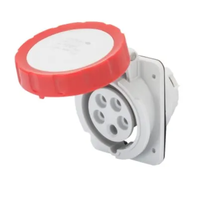 Priza industriala incastrata 10° HP - IP66/IP67 - 2P+E 32A 380-415V 50/60HZ - RED - 9H - Strangere cu surub