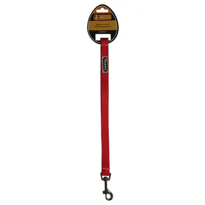 Lesa textila, rosie, latime 15 mm, lungime 1.2 m, pentru caini de talie medie