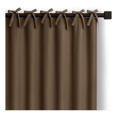 Draperie maro dimout (semi-opacă) 140x250 cm Carli Tie – Restilo