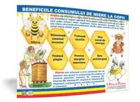 Beneficiile consumului mierii la copii - planșă 50x70