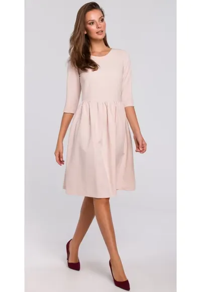 Rochie midi de dama Lilte K010 bej - Bej