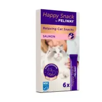FELIWAY Happy Snack, Somon, plic recompense funcționale pisici, sistem nervos & calmante, (topping), 15g x 6buc