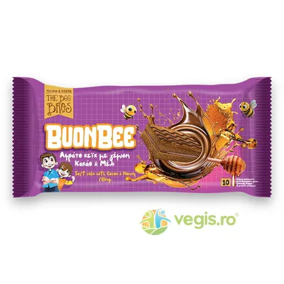 Prajitura cu Crema de Cacao Indulcita cu Miere fara Zahar Buon Bee 25g