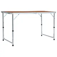 Gossi masa de camping pliabila, 120 x 60 cm, aluminiu