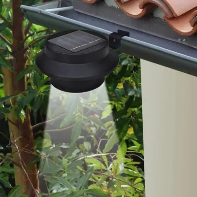 Lampa solara pentru exterior 6 pcs lumina pentru gard neagra