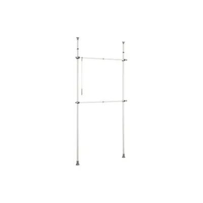 Suport pentru haine alb telescopic din metal Herkules – Wenko