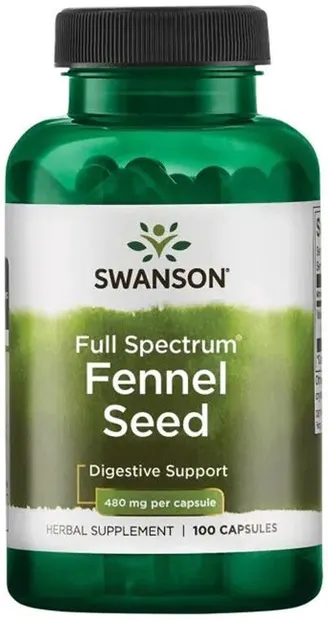 Full Spectrum Fennel Seed, 480 mg, 100 capsule, Swanson