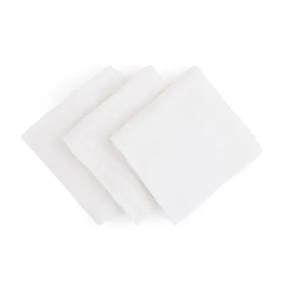 Set 3 scutece, Feedo, Din muselina, Multifunctionale, Din bumbac certificat Oeko-Tex Standard 100, 68x68 cm, 0 luni+, Alb