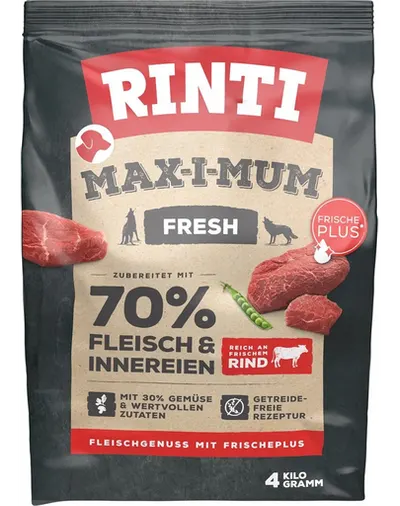 RINTI MAX-I-MUM Beef hrana uscata pentru caini adulti, cu vita 4 kg