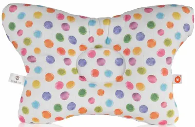 Pernă pentru bebeluşi Xkko - Watercolour Polka Dots