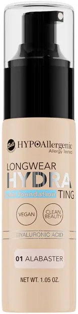 Bell HYPOAllergenic Fond de ten hidratant Longwear, 01 Alabaster, 30 g