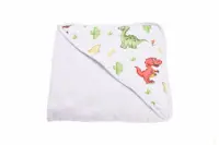 Prosop de baie frotir bumbac 75x75 cm model dinozauri