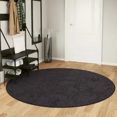 vidaXL Covor lavabil, antracit, Ø 200 cm