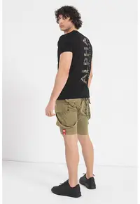 Tricou de bumbac cu imprimeu logo - Negru