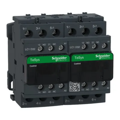 Contactor inversor, TeSys Deca, 3P(3NO), AC-3, <=440V 32A, bobina 120V AC 50/60Hz, borne cu surub