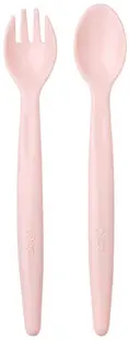 Set lingura si furculita intr-o cutie Wee Baby - roz