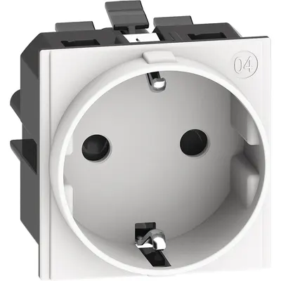 Priza standard german cu borne automate Bticino Living Now KW4141A, alb