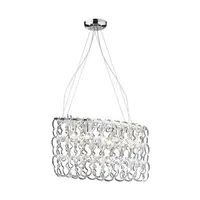 Lustra Niagara, 5 becuri, dulie E14, L:660 mm, H:440/1300 mm, Transparenta