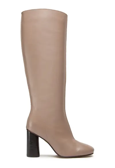 Cizme dama - piele naturala - toc clasic - bej