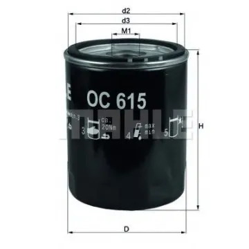 Filtru ulei MAHLE ORIGINAL OC 615
