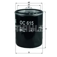 Filtru ulei MAHLE ORIGINAL OC 615