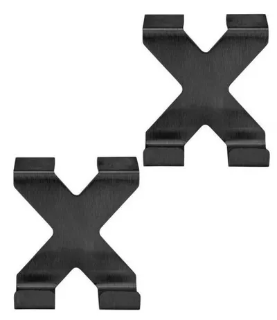 Cuier dublu Estia - 2 buc, 1.9 cm, negru