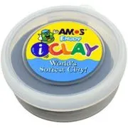 Plastilina Amos iClay PVCIC18G, 18g, Negru