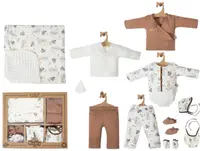 Set muselină pentru ieșire Bebly kids - 10 piese, Sky