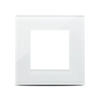 Placa ornament simpla pentru priza 1P - sticla
