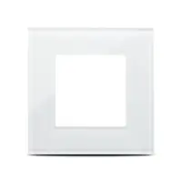 Placa ornament simpla pentru priza 1P - sticla