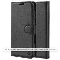 Husa pentru Motorola Edge 70 Fusion, Techsuit, Leather Folio, Neagra