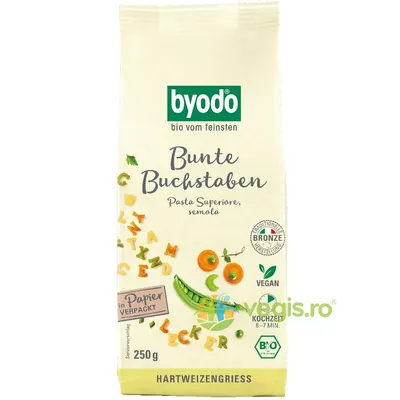Paste Semola Litere Colorate pentru Copii Ecologice/Bio 250g