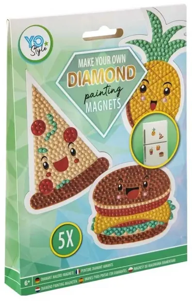 Set creativ pictură cu mărgele Moxy - Magneți pentru băieți, 5 bucăți