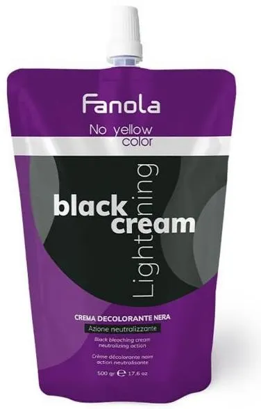 Fanola No Yellow Color Cremă de decolorare neagră pentru păr, 500 g