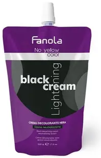 Fanola No Yellow Color Cremă de decolorare neagră pentru păr, 500 g