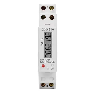 Contor monofazat de energie electrica 230V AC 50Hz 5(60)A ecran digital LED DDS6619-002