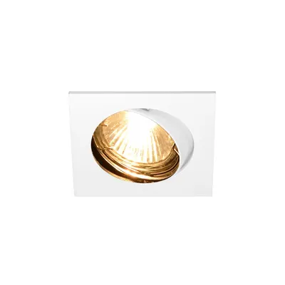 Spot incastrat, PIKA Ceiling lights GU10, white indoor recessed ceiling light, white, swivelling, max. 50W