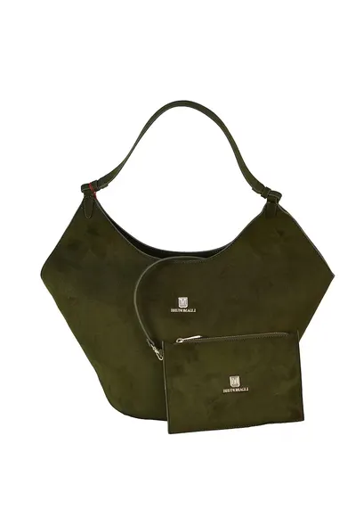 Geanta shopper cu etui Marina - Verde inchis