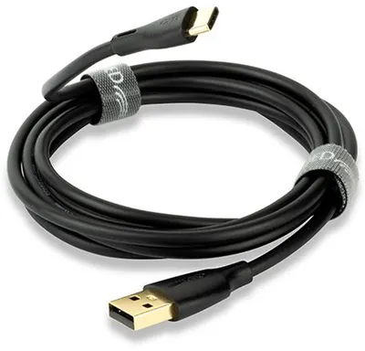 Cablu QED - Connect QE8187, USB-C/USB-A, 1.5m, negru