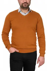 Pulover barbat in anchior, Glory, orange brown (Marime pulover: S)